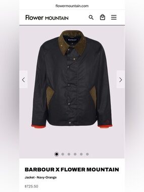 NWT BARBOUR X FLOWER MOUNTAIN
Jacket - Navy-Orange
